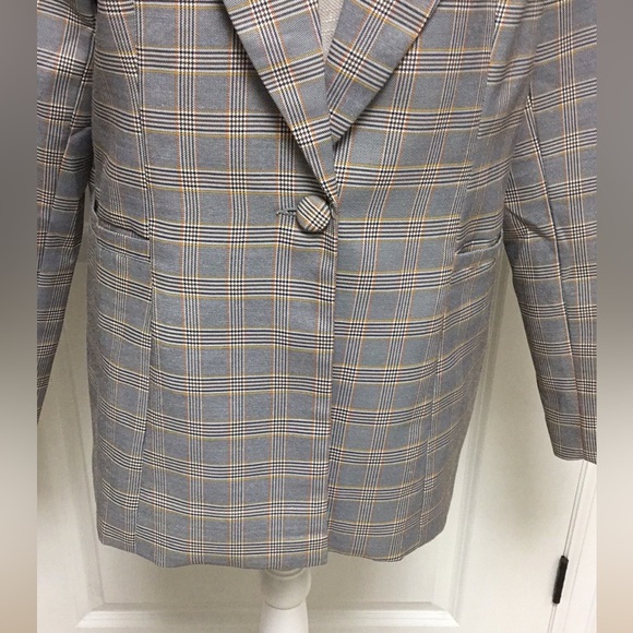 Black Plaid Blazer NWOT - Picture 3 of 8